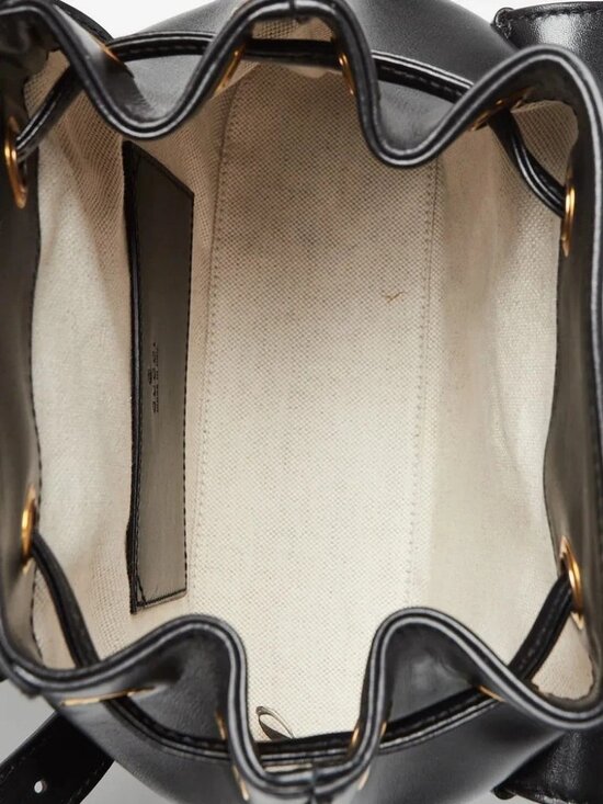Gucci Black Smooth Leather Bamboo Handle Small Backpack Bag main image 10